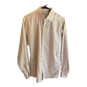 Men's Checkered Button-Up Shirt PINK by Thomas Pink